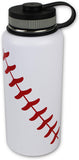 Urbanifi Water Bottle Baseball Softball Tumbler 32 oz Gift for Mom Men Flask Sports Travel Waterbottle, Stainless Steel, Vacuum Insulated, Keeps Water Cold for 24, Hot for 12 Hours
