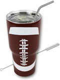 Sports Baseball Softball Soccer Basketball Tumbler Straw Cup with Cleaner