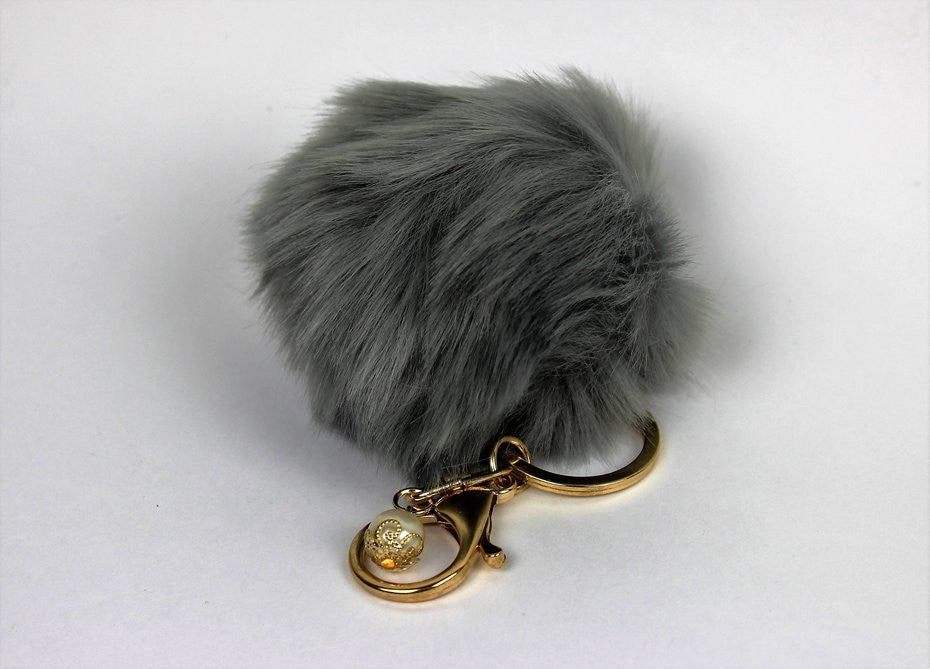 Real fur bag charm, fur keychain, fur pom pom, fur ball by