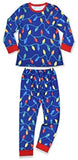 Knitpopshop Matching Family Christmas Lights Pajama Pjs Holiday Set, Kids, Adults, Womens, Mens Custom Red Blue Green