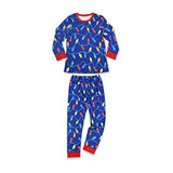 Knitpopshop Matching Family Christmas Lights Pajama Set, Kids, Adults, Womens, Mens Custom Red Blue Green (Youth 11/12)