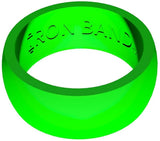 Iron Band Fitness 3 Pack Women Silicone Wedding Ring Lime Green, Pink, Purple