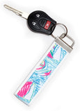 Knitpopshop Womens Key FOB Keychain 2-Pack Sailboat Floral Design
