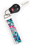 Knitpopshop Womens Key FOB Keychain 2-Pack Sailboat Floral Design