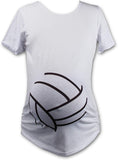 Urbanifi Maternity Women Baseball Short Sleeved Shirt for Mom Fans T Shirt Apparel Tshirt Gifts Team (x-Large) White