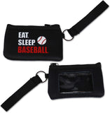 URBANIFI Baseball Softball Wristlet ID Holder Bag Cosmetics Toiletries Neoprene washable zipper women girls mom gift team player