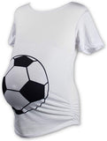 Urbanifi Maternity Women Baseball Short Sleeved Shirt for Mom Fans T Shirt Apparel Tshirt Gifts Team (x-Large) White