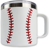 Softball Tumbler Cup 20oz Gift for Mom Men Women, Stainless Steel, Vacuum Insulated, Keeps Water Stay Cold for 24, Hot for 12 hours (20oz, Softball)