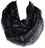 KnitPopShop Music Note Infinity Loop Scarf for Women in the Summer