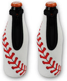 Baseball Beer Bottle Can Cooler Neoprene Collapsible Holder Insulator Sleeve (2 Count)