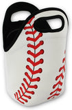 Iron Band Baseball Gift Bundle, Baseball Neoprene Lunch Bag, 2 Baseball Beer Bottle Cooler, Baseball Earrings for Sports Fan Men Women