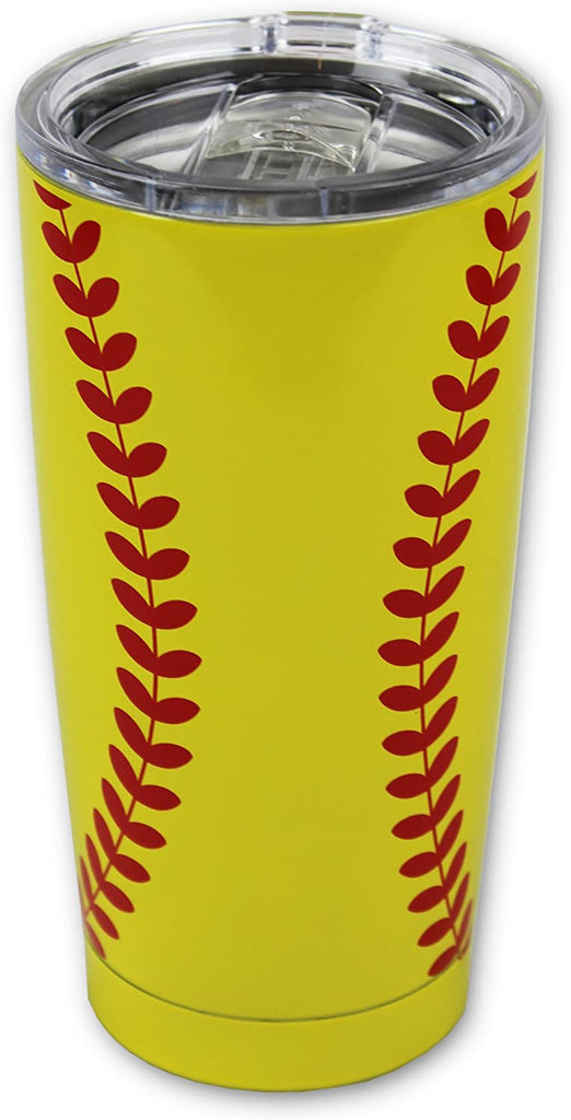 Softball Tumbler Cup 20oz Gift for Mom Men Women, Stainless Steel