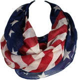 KnitPopShop American Flag summer infinity scarf 4th of July USA