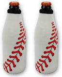 Iron Band Baseball Gift Bundle, Baseball Neoprene Lunch Bag, 2 Baseball Beer Bottle Cooler, Baseball Earrings for Sports Fan Men Women