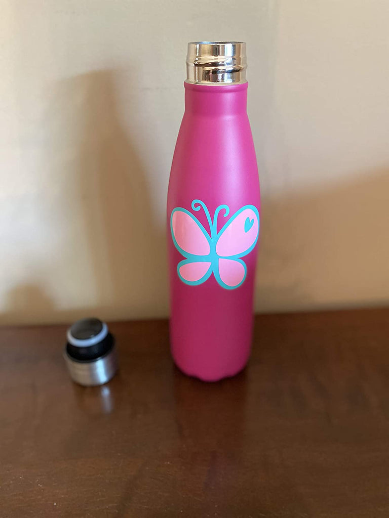 Girls Butterfly water bottle for kids, Keeps Water Cold for at least 10 hours