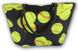 Urbanifi Sports Prints Utility Canvas Tote Bag Handbag Medium Mom (Softball)
