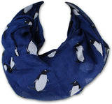 KnitPopShop Infinity Penguin Loop Circle Women Scarf