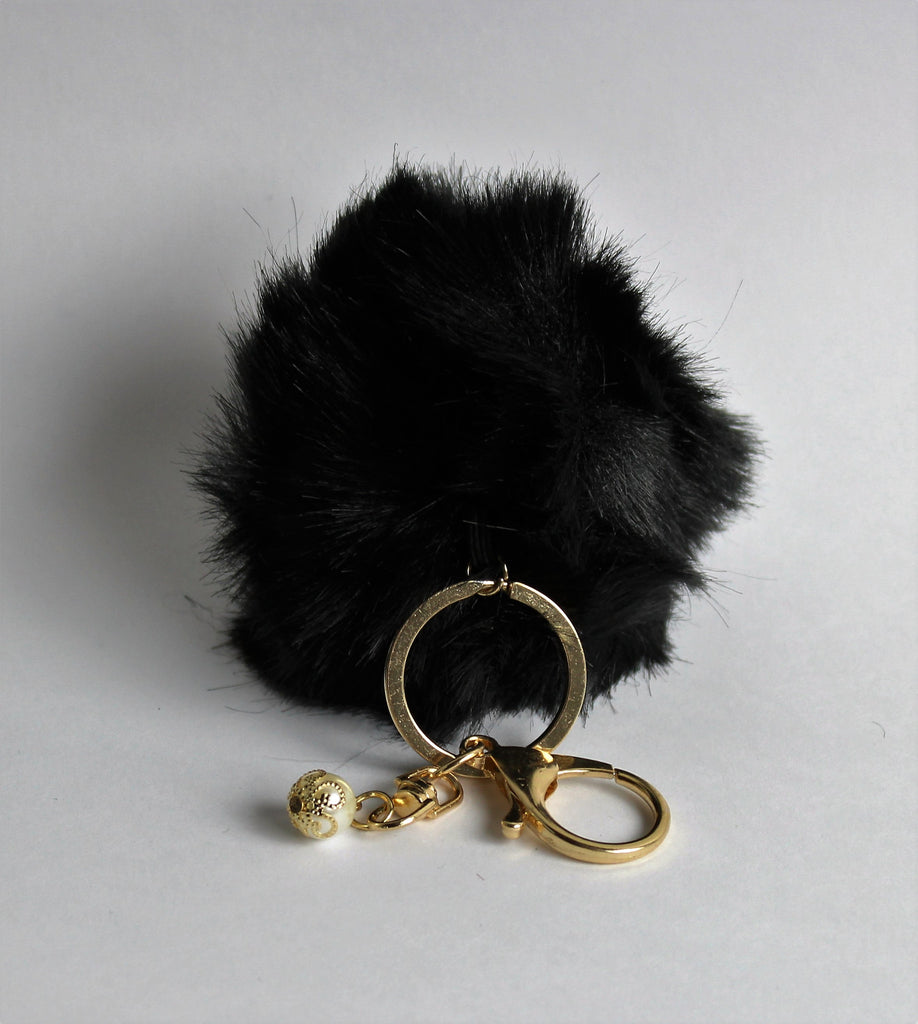Real fur bag charm, fur keychain, fur pom pom, fur ball by KnitPopShop