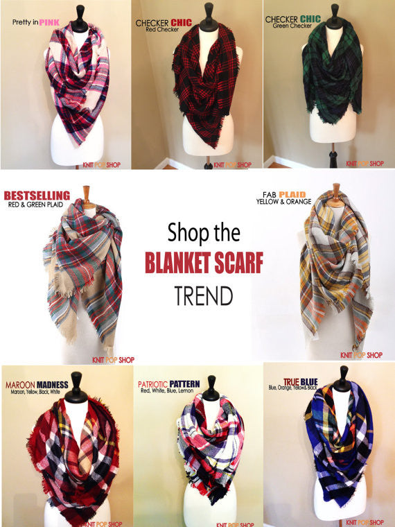 Fall Blanket Scarf by KnitPopShop