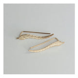 Womens Gold Leave Earring