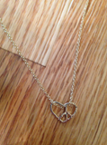 Peace heart charm necklace by KnitPopShop